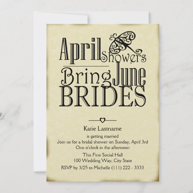 Invitación Abril duchas Novias de junio (Anverso)