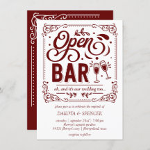 Abrir barra (y Boda) | Red y White Micro