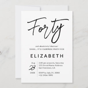 Invitación Absolutamente fabuloso cumpleaños número 40