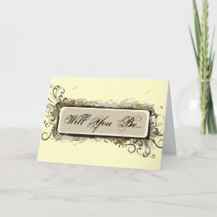 Invitación Abstract Floral Be My Bridesmaid