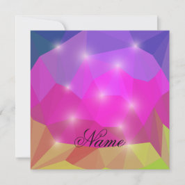 Invitación Abstract Geometric Crystal Mosaic in Pink