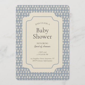 Invitación Abstract + Geometric Gender Neutral Blue Beige