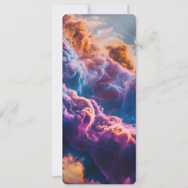 Invitación Abstract Space Nebula Art - Colorful Cosmic (Anverso)