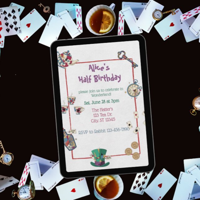 Invitación Abstract Wonderland Birthday Invitation (Subido por el creador)