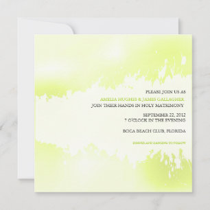 Invitación abstracta a la boda de Lime Green