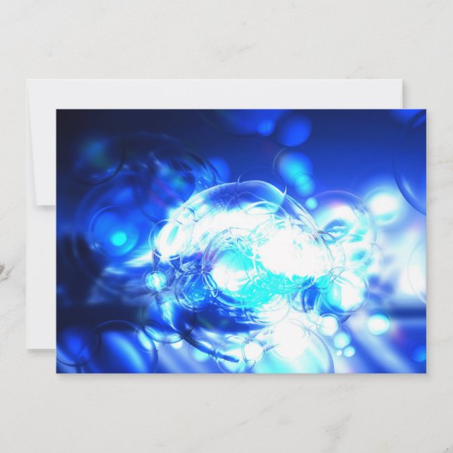 Invitación abstracta azul (Anverso)