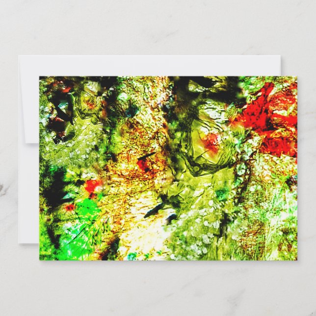 Invitación abstracta complacida amarilla,Amarillo  (Anverso)
