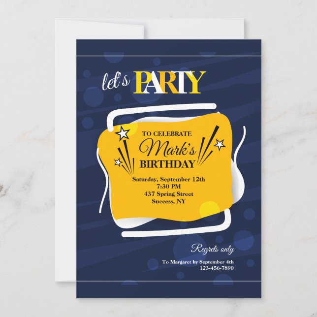 Invitación abstracta para destacar (Anverso)