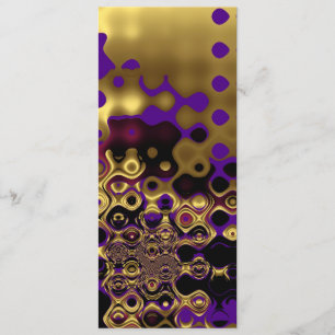 Invitación Abstracto Dorado Púrpura Negro
