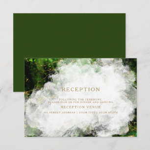 Invitación Abstracto impresionante cristal de esmeralda ágata