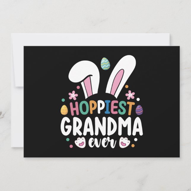 Invitación Abuela más feliz de todos los años mamá Familia Hu (Anverso)