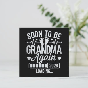 Invitación Abuela Otra Vez en 2026 Embarazo Cargando 