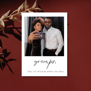 Invitación Abuelo, ¿Me acompañarás al altar? Padre 