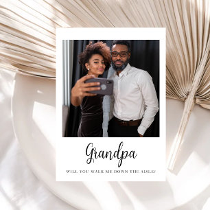 Invitación Abuelo ¿Me acompañarás por el pasillo padre 