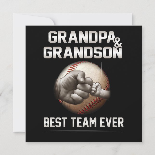 Invitación Abuelo Y El Mejor Equipo De La Historia (Anverso)