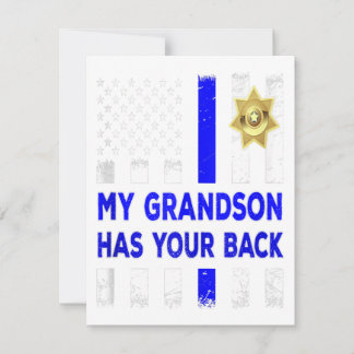 Invitación Abuelos Agente de Policía Mi Nieto Tiene Regalo