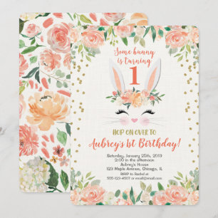 Invitación Abundancia de Pascua invitan a melocotones y crema