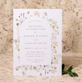 Invitación Abundancia formal Boda de primavera de flores silv