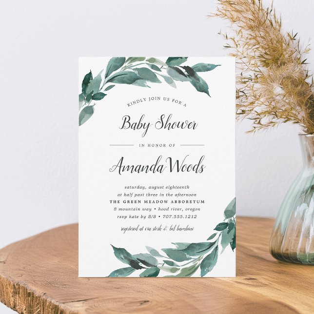 Invitación Abundant Foliage Baby Shower (Subido por el creador)