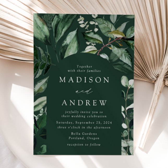 Invitación Abundant Greenery Arch Frame Boda (Subido por el creador)
