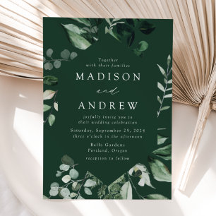 Invitación Abundant Greenery Frame Boda
