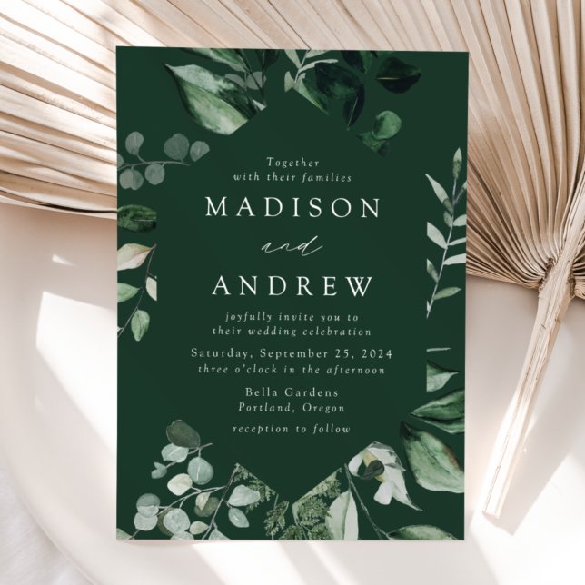 Invitación Abundant Greenery Frame Boda (Subido por el creador)