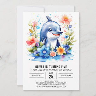 Invitación Abundante bebé Fiesta de delfines