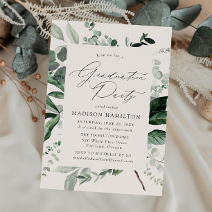 Invitación Abundante fiesta de graduación de Crema de Verdura