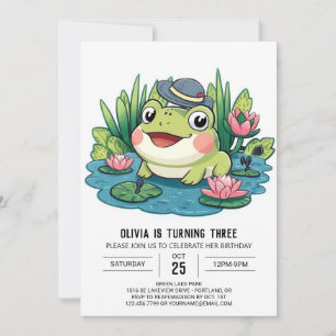 Invitación Abundante y encantadora Rana Nacimiento Digital