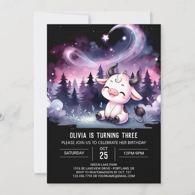 Invitación Abundantes niños vacuno (Anverso)