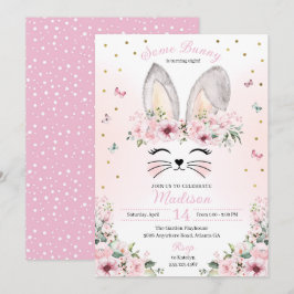 Invitación Abundantes rosas orejas flor Crown Easter Birday