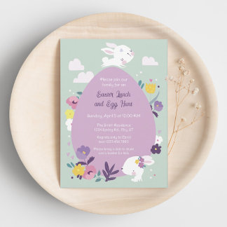 Invitación Abundantes y grandes huevos Pascua
