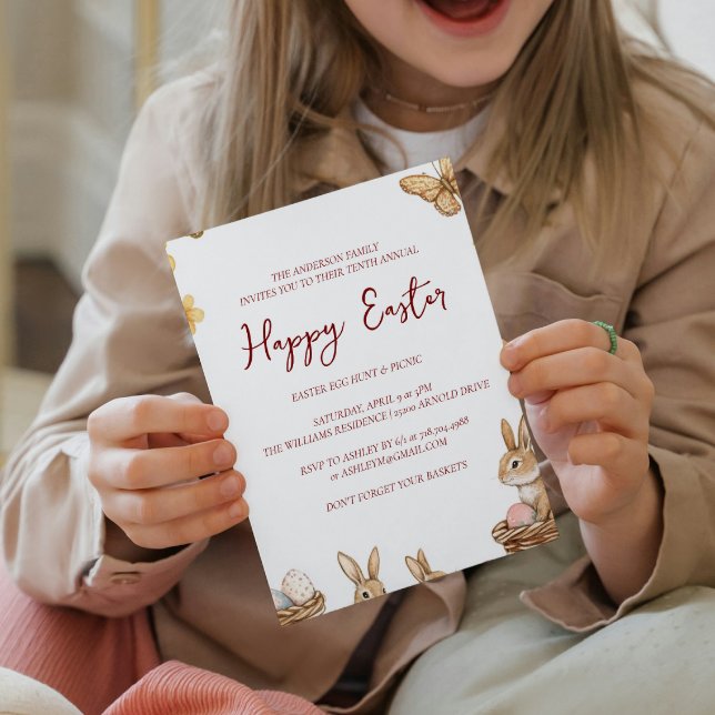 Invitación Abundantes y mariposas celebran la Semana Santa (Subido por el creador)