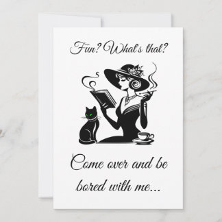 Invitación Aburrirse con una Papelería Imprimible de Gato