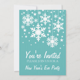 Invitación Aca: Copos de nieve y estrellas de Año Nuevo