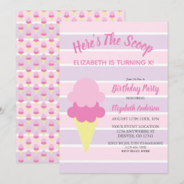 Invitación Acá está el cumpleaños del verano del Crema de Hie