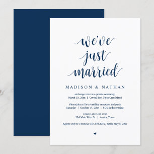Invitación Acabamos de casarnos, Fiesta de Boda Fugada Invita
