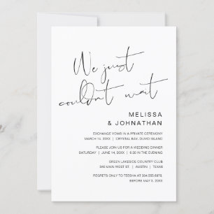 Invitación Acabamos de no poder esperar, Fiesta de Boda en In