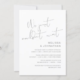 Invitación Acabamos de no poder esperar, Fiesta de Boda Fugaz
