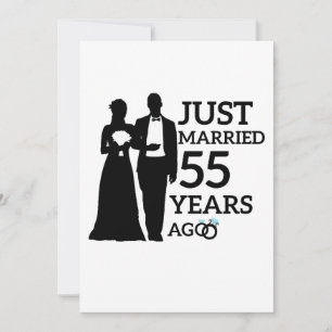 Invitación Acaban de casarse hace 55 años, pareja de aniversa
