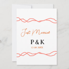 Invitación Acabo de casar añadir pareja de nombre de fecha ro