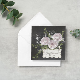 Invitación ¡Acabo de Casarme! Floral Romántico Elegante Post