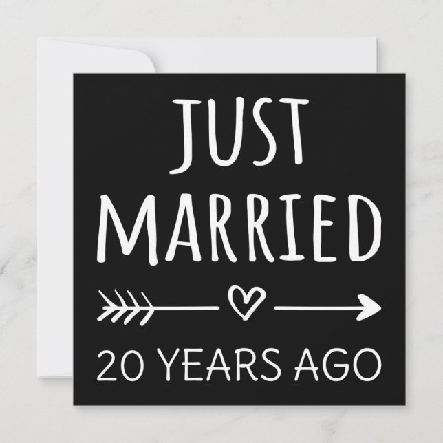 Invitación Acabo de casarme hace 20 años (Anverso)