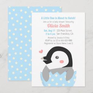 Invitación Acabo de odiar al pequeño pingüino Baby Shower