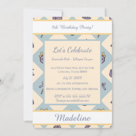 Invitación Academia de Magia de Cumpleaños Personalizada Azul