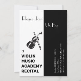 Invitación Academia de Música de Violín Elegante Recital Mode