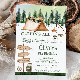 Invitación Acampada de fuego de hoguera S'mores Aniversario a