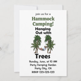 Invitación Acampada en hamaca colgando de árboles