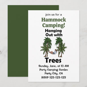 Invitación Acampada en hamaca colgando de árboles