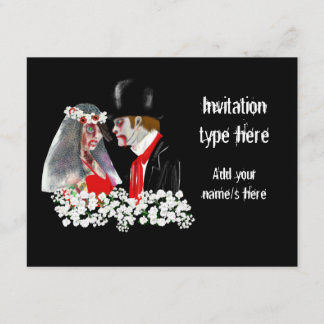 Invitación Accesorios de novia y novio de boda de Zombies per